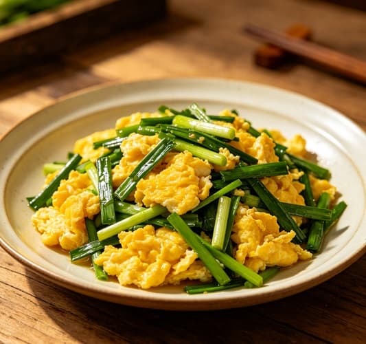 笨鸡蛋炒野葱