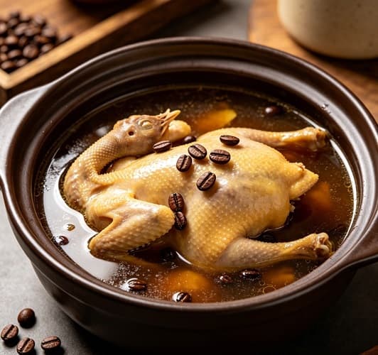 云南小粒咖啡煮鸡